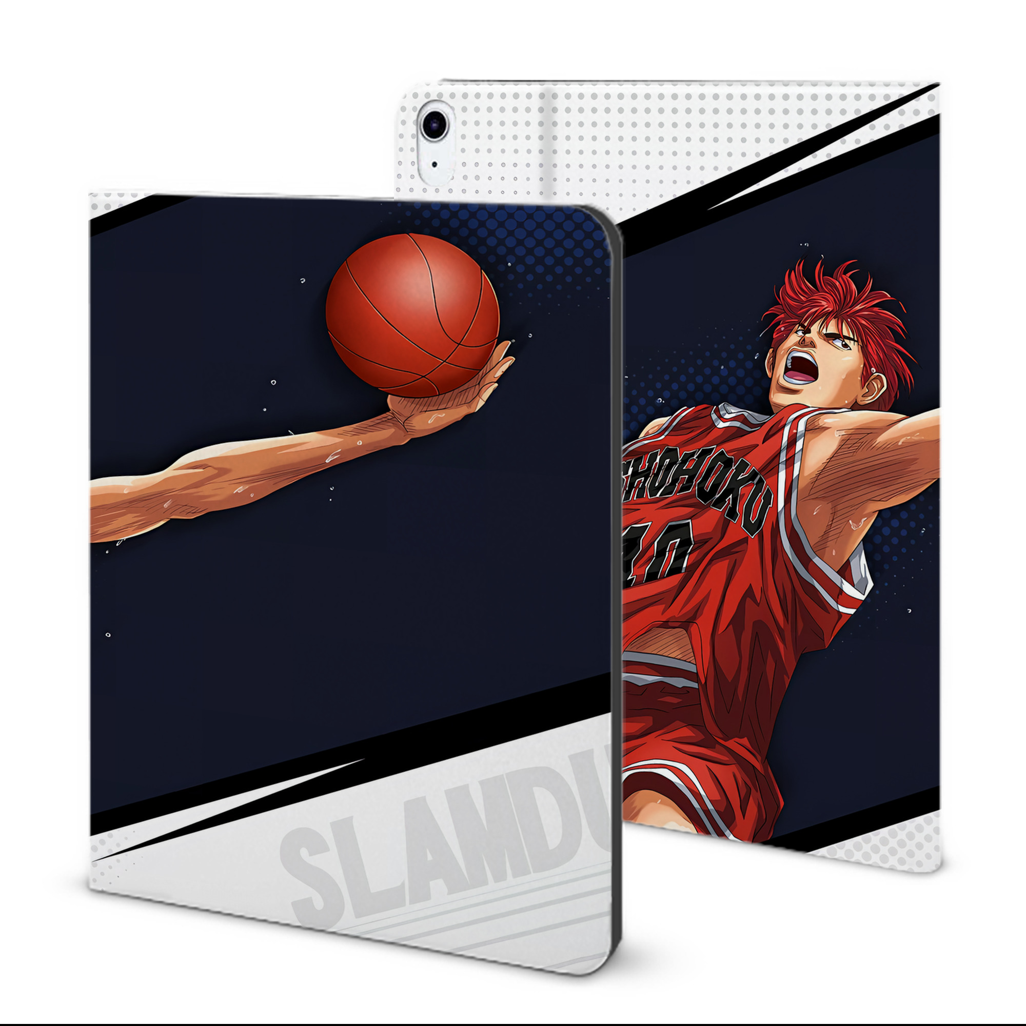 （画像用） SLAM DUNK／スラムダンク IPad ケース ブック型 PUレザー TPU 耐衝撃 軽量 薄型 ペン収納なし 全面保護 IPad 各モデル対応